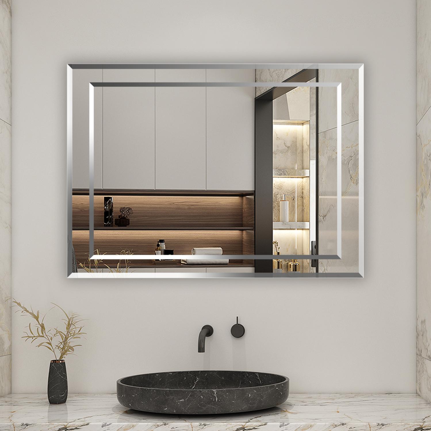 Specchio da parete decorativo con cornice in legno bianco 2025 nuovo Design a on