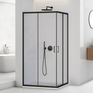 BOX DOCCIA ELITE ANGOLARE 70x90 CM PORTA BATTENTE CON LATO FISSO TRASPARENTE