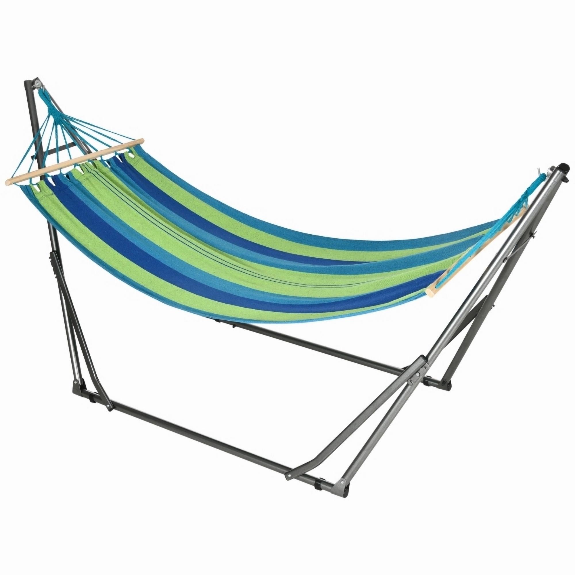 Amaca Da Giardino Esterno Con Supporto Regolabile 150 Kg 2 Persone Tessuto Pokhara Fantasia Mare 2 87752736