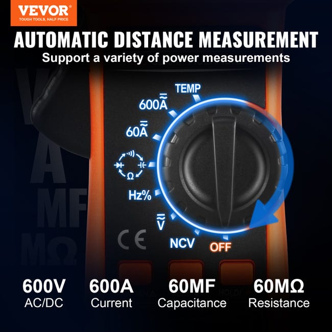 Multimètre écran LCD pour test de tension / courant / résistance