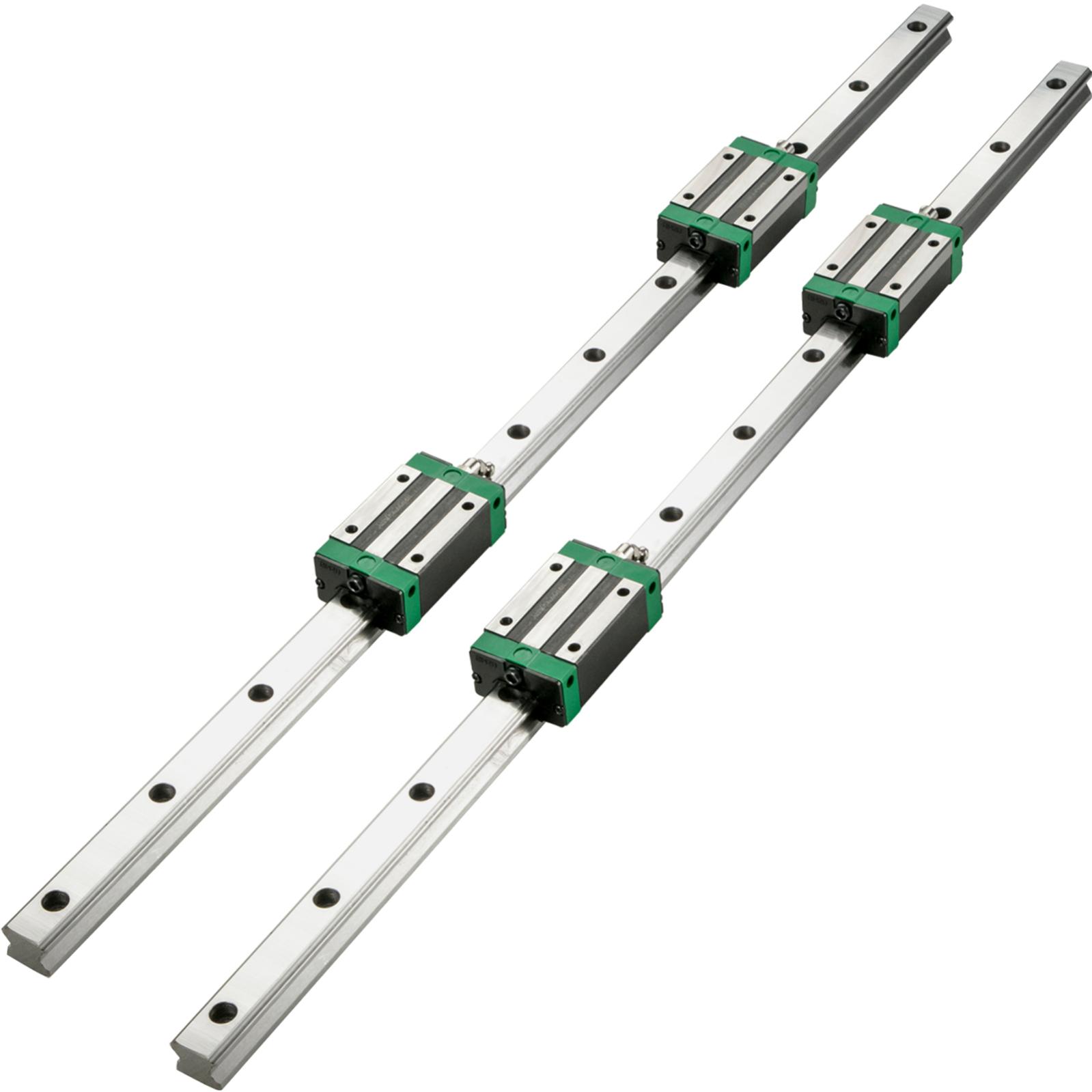 VEVOR Miniature Rail Lineaire Guide CNC, HSR15 1200 mm Rails et