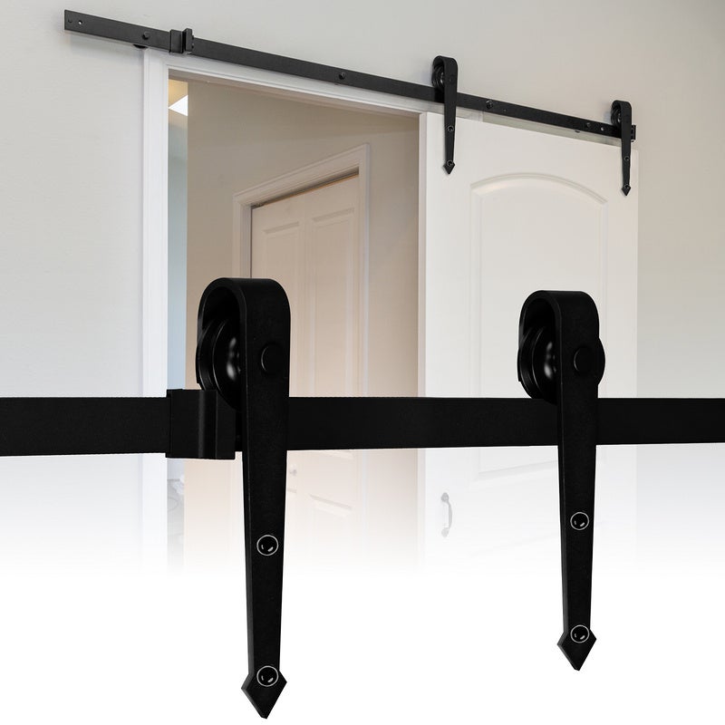 Sistema de puertas correderas Sistema de puertas correderas Kit de herrajes  para puertas correderas de madera-Rayas-152cm