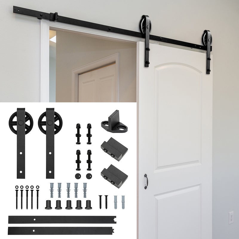 Sistema di porte scorrevoli Sistema di porte scorrevoli Ferramenta per porte  Guida per porte Maniglia per porte in legno-Riesenrad-200cm