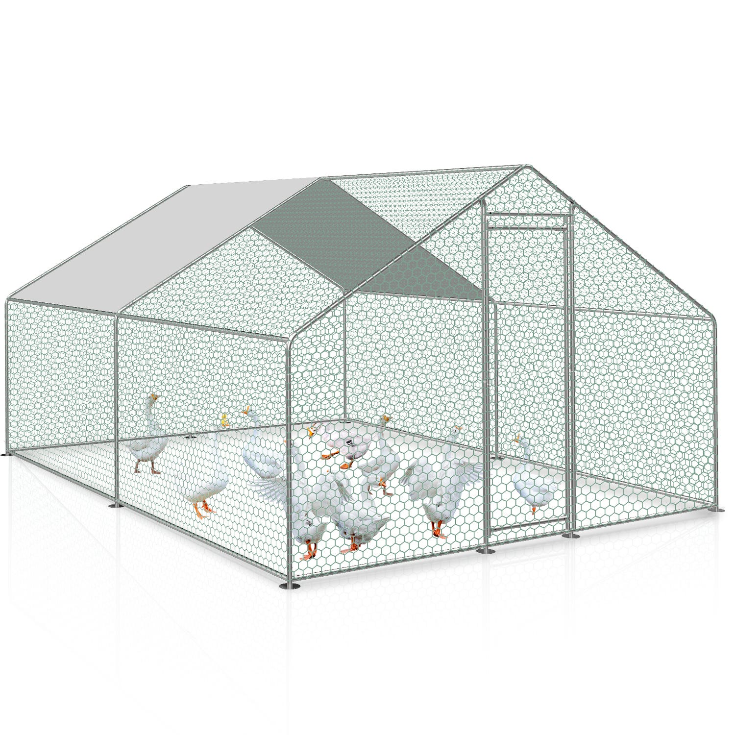 Recinto per polli 9 m² recinto in rete metallica 3x3 M in acciaio zincato  Gabbia per animali