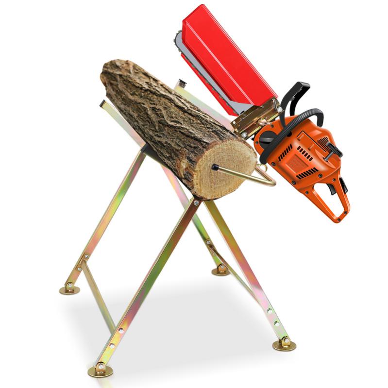 Caballete de troncos para cortar madera para leña, caballete plegable con soporte para motosierra