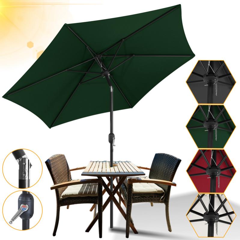 PATIO PLUS Copertura per ombrellone Telo Protettivo per Ombrellone Impermeabile Traspirante Copertura alla Protezione per Ombrellone da Giardino da 3m a 3,5m Verde (190x25x48cm