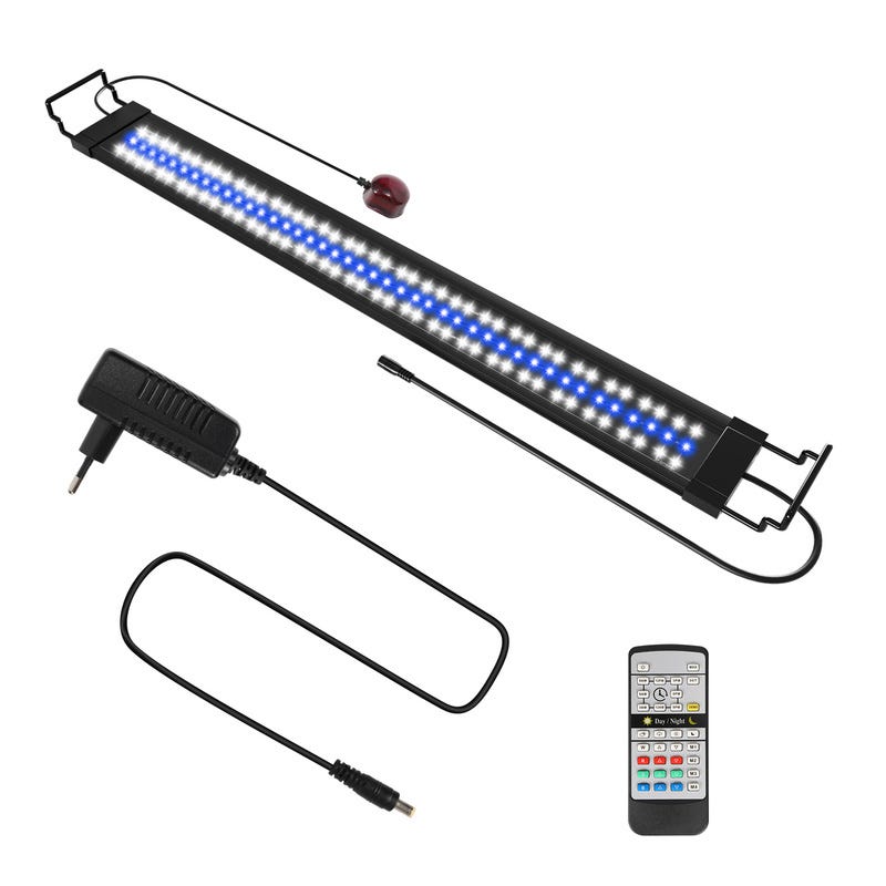 Acquario LED dimmerabile con telecomando per l'illuminazione della pianta  di pesce, 117,5 cm, 120-150 cm lampada estensibile