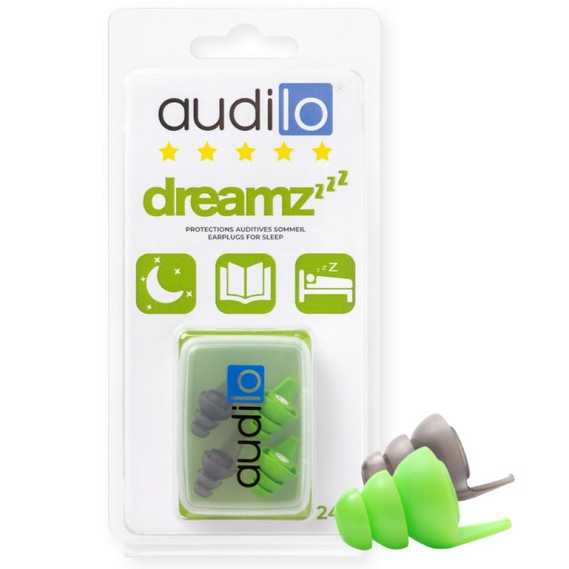 Bouchons d'oreilles pour dormir Audilo Dreamz 24dB, Sommeil, voyages