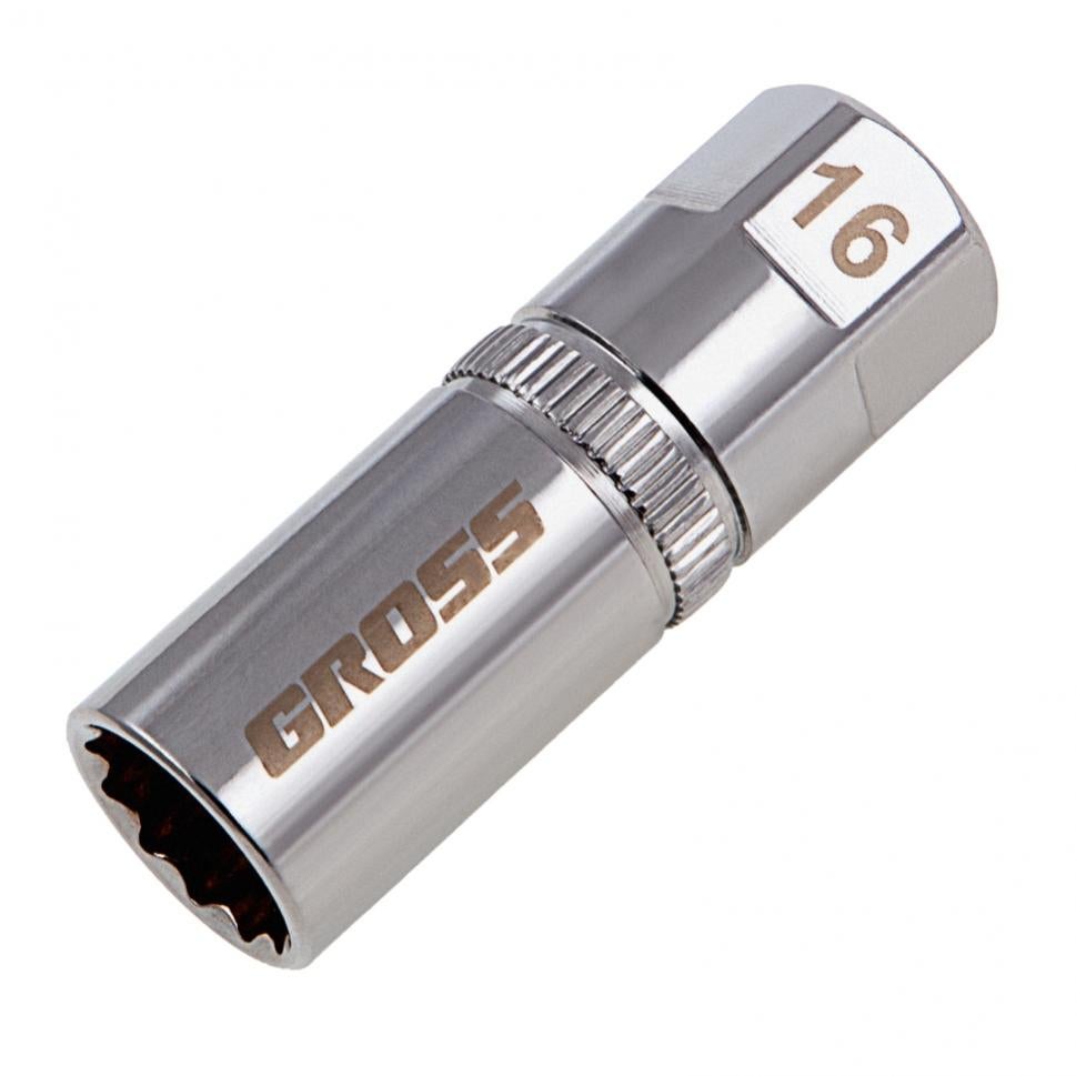Douille Magnétique Pour Bougie D'allumage 16 Mm - Tête Rotative 360°, 12 Encoches, Longueur 29 Cm - Pour Réparation Auto