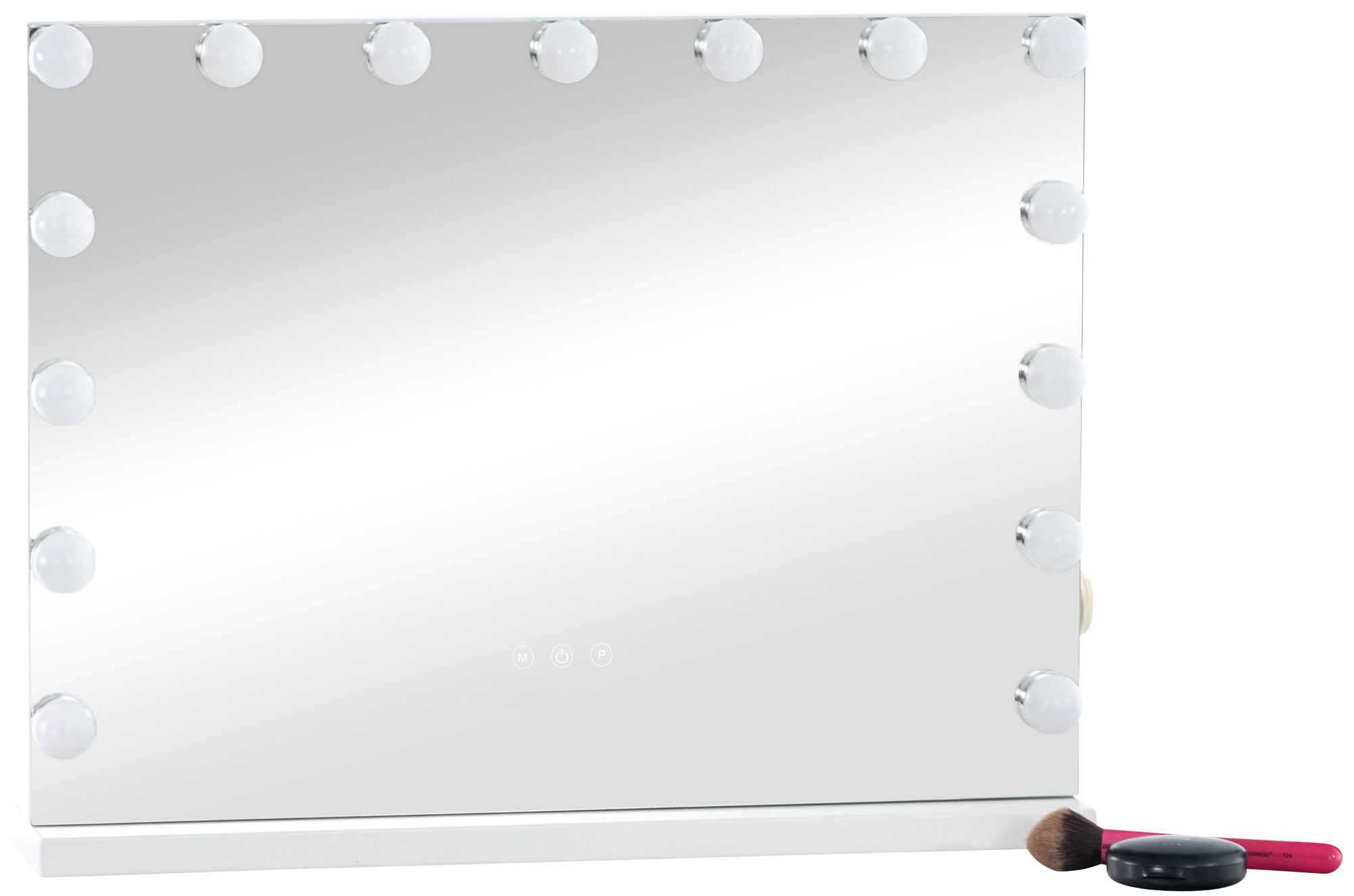 1pc Miroir Pliant Double Face Carré Noir, Blanc, Rose Avec Lumière Led,  Miroir Avec Lumière Led, Miroir De Maquillage Portable, Miroir De Poche,  Miroir De Flip, Mode en ligne