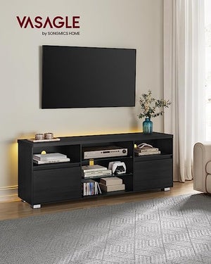 Vasagle meuble tv, support tv pour télévision jusqu'à 75 pouces
