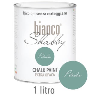 Chalk Paint extra opaca Chalk Paint Everything®- Ricolora mobili pareti  oggetti senza carteggiare - Blu Ottanio 250 ml