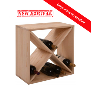 Costway bar globe rangement vin en bois rack,marron xl, avec 3 pieds,porte- bouteille,casier bouteilles en bois avec 3 roulettes - Conforama