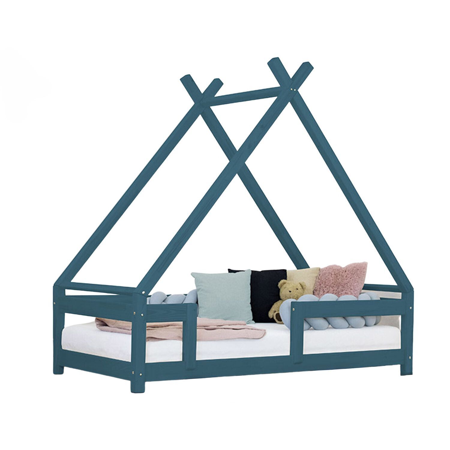 Letto cabina per bambini LUCKY 90 x 200 blu navy