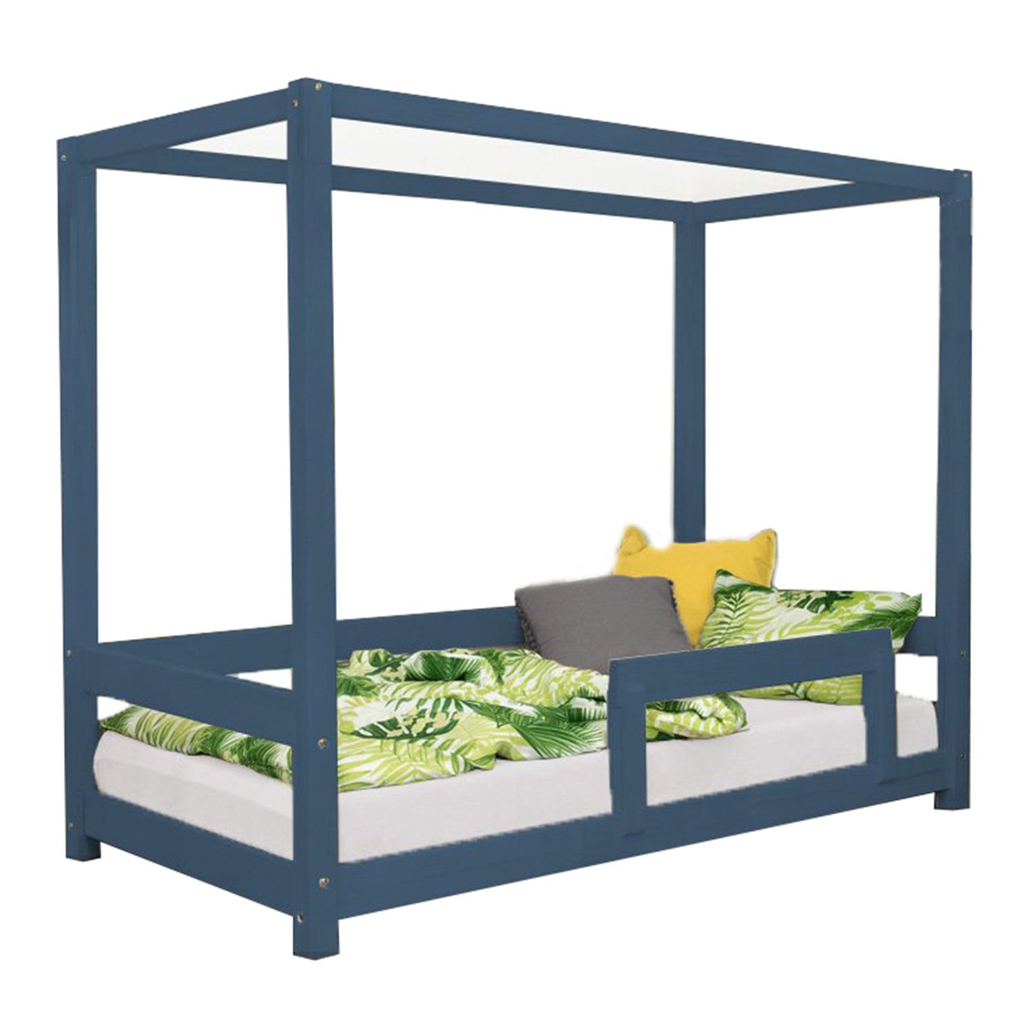 Letto cabina per bambini LUCKY 90 x 200 blu navy