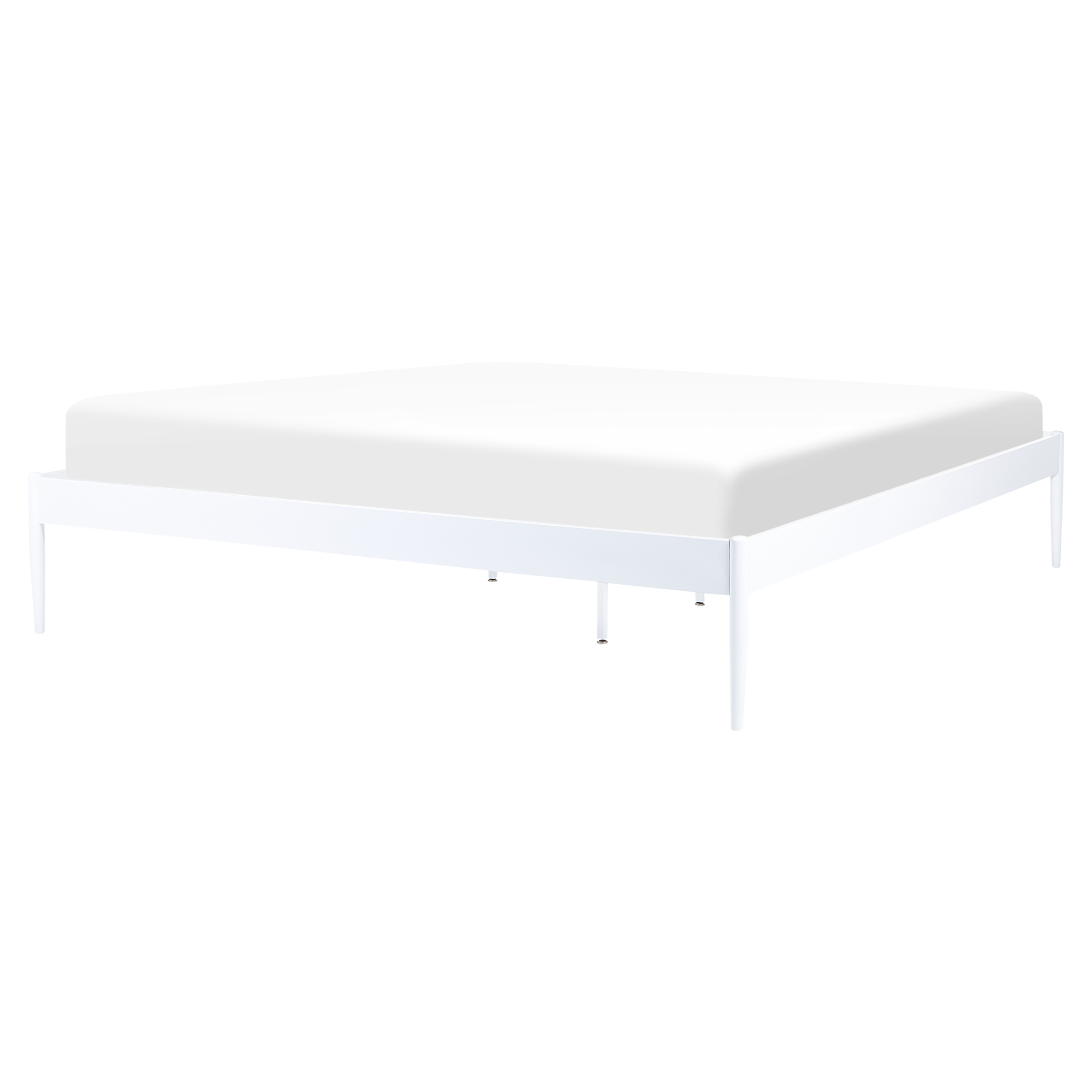 Letto matrimoniale metallo bianco 180 x 200 cm VAURS