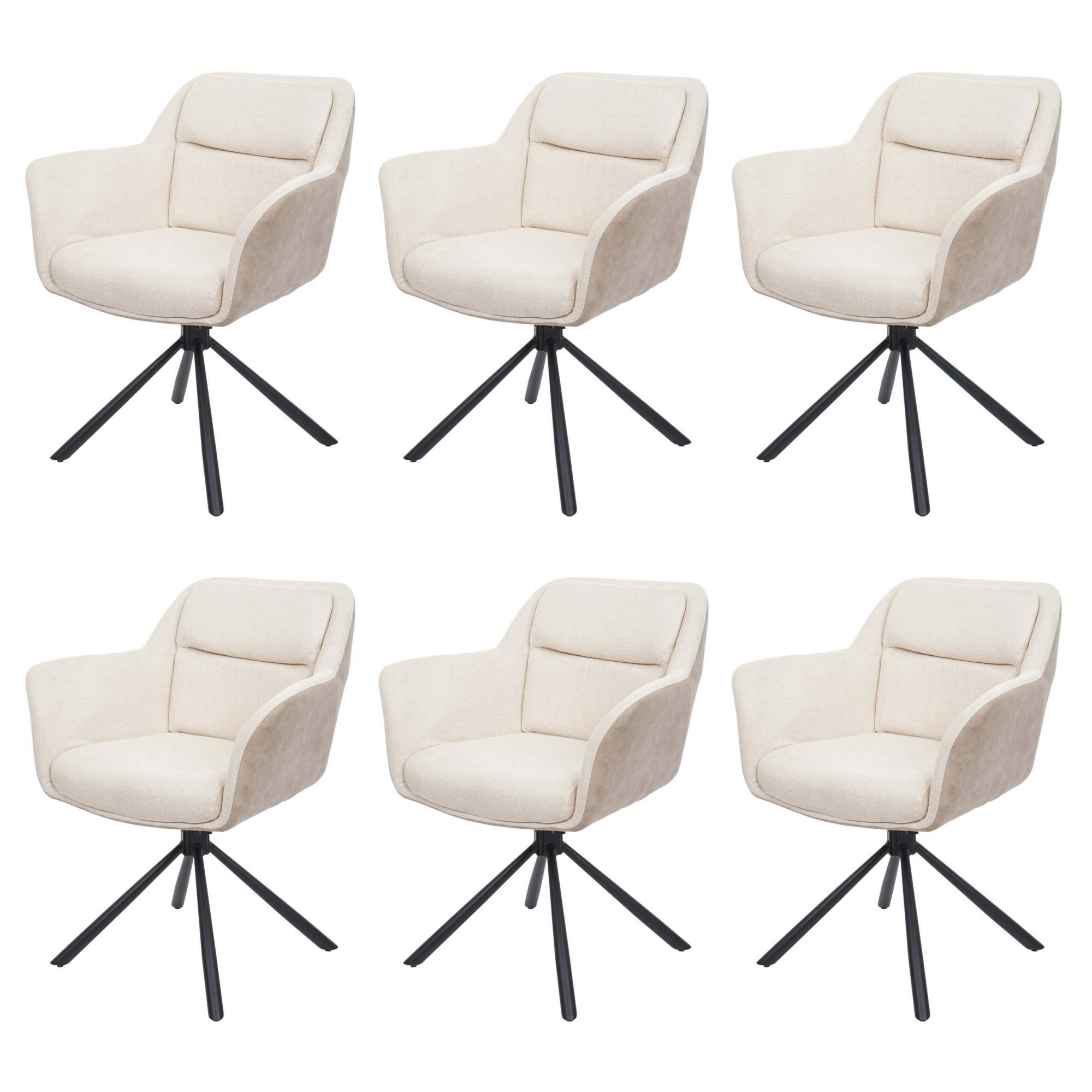 Poltrona Relax Mendler Girevole - Tessuto Bouclè Avorio Beige Seduta Extra Large - Foto 5