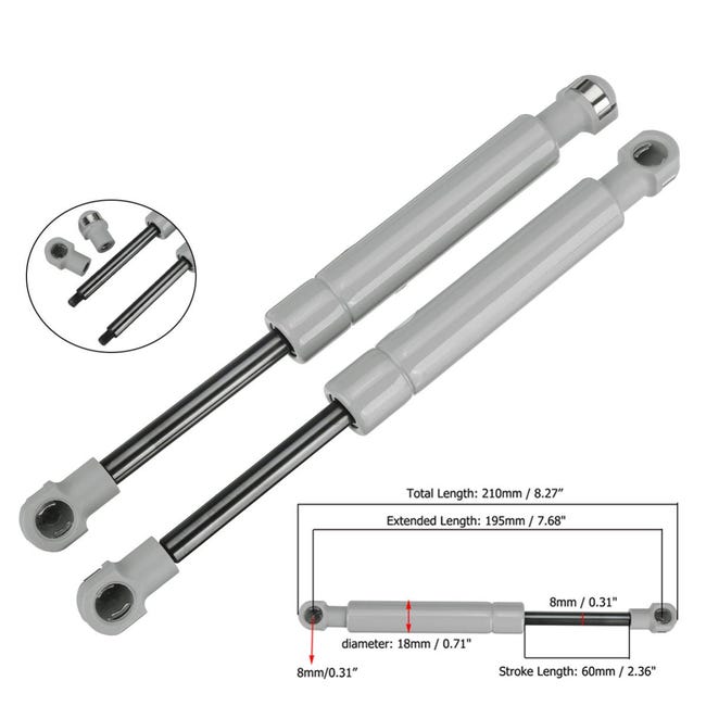 Frankberg 2 Amortiguadores Universales De Gas 400 N 500 Mm 205 Mm