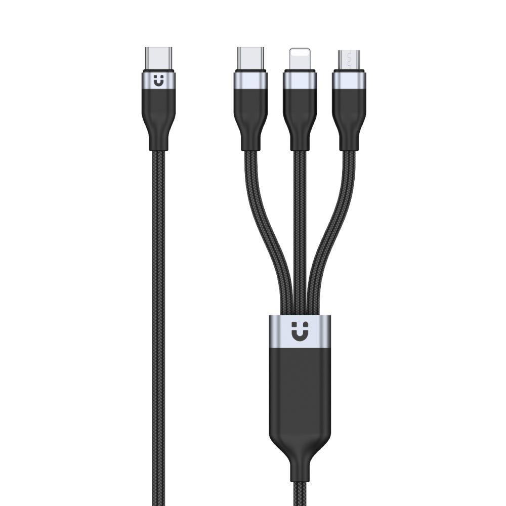 Câble de charge multiple USBC vers USBC / Micro USB et Lightning