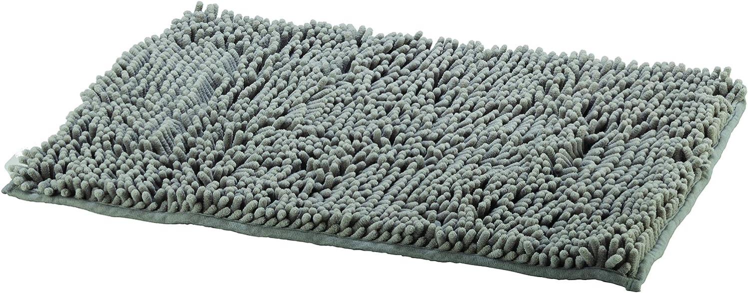 KASANOVA Tappeto Bagno In Ciniglia 60x110 Cm - Blu, Morbidissimo, Assorbente, Lavabile In Lavatrice, Design Con Strisce Gradient