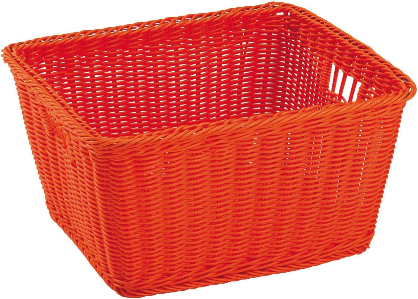 King Home 'JOY' BASKET IN SYNTHETIC ORANGE wicker 40x34,5x22h cm ...