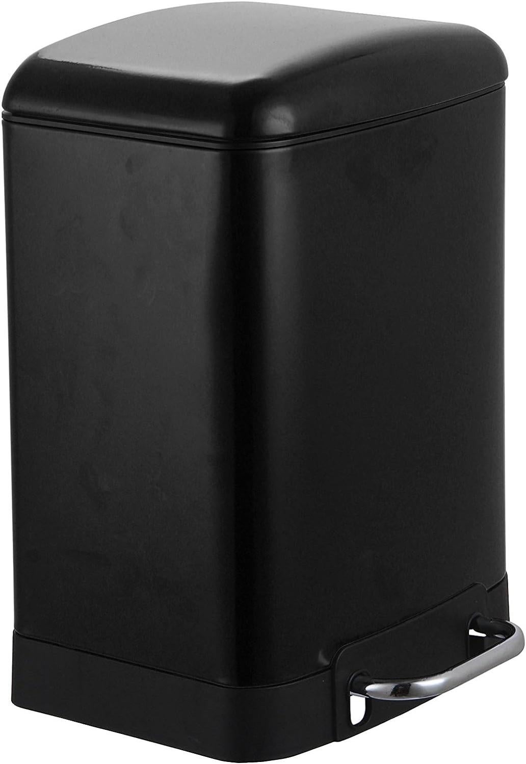 Pattumiera Bagno A Pedale 7L Nera - Antiodore, Chiusura Silenziosa, 31x19x28cm - Foto 9