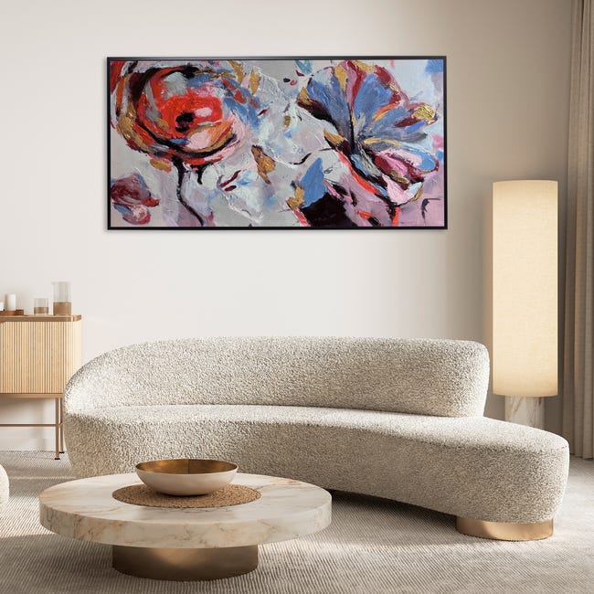 Quadro su tela astratto soggiorno colorato - Dipinti Moderni