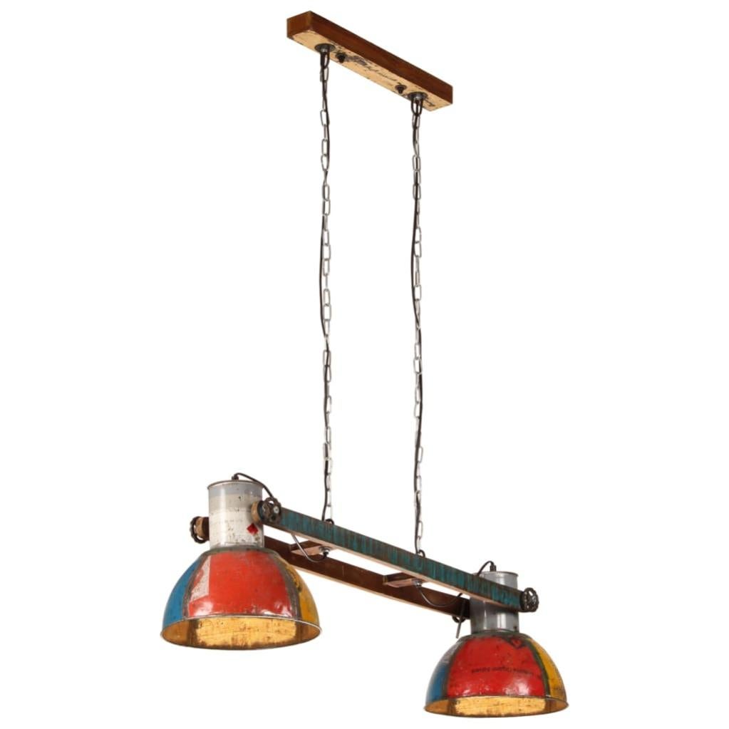 DC VOLTAGE Lampadario a sospensione in stile industriale in stile retrò, E27, in metallo, bianco, 15 x 25 cm (larghezza x altezza), facile da montare, con piastra riduttore, per camera da letto