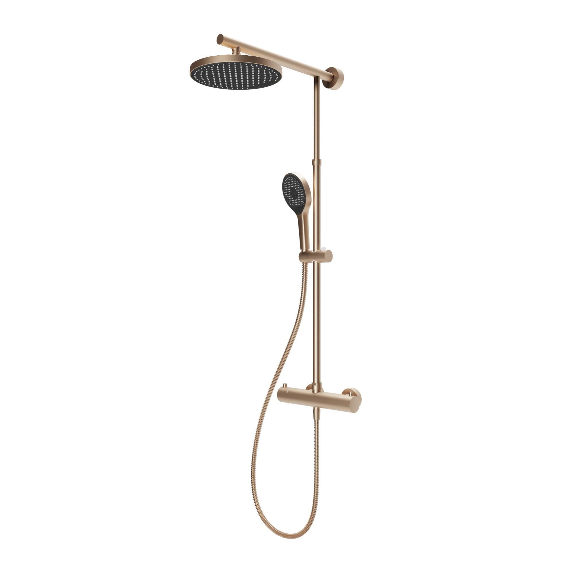 Sistema Doccia Termostatico SCH&Uuml;TTE - Cromo, Con Soffione 3 Funzioni, Asta 100 Cm E Tubo Flessibile