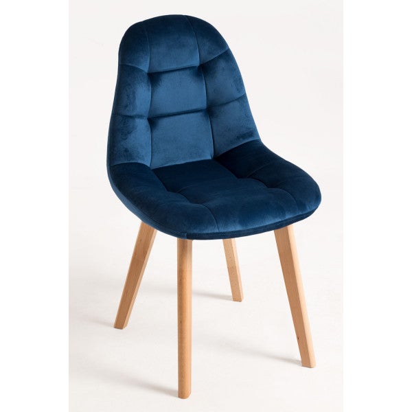 Silla kelen terciopelo - azul
