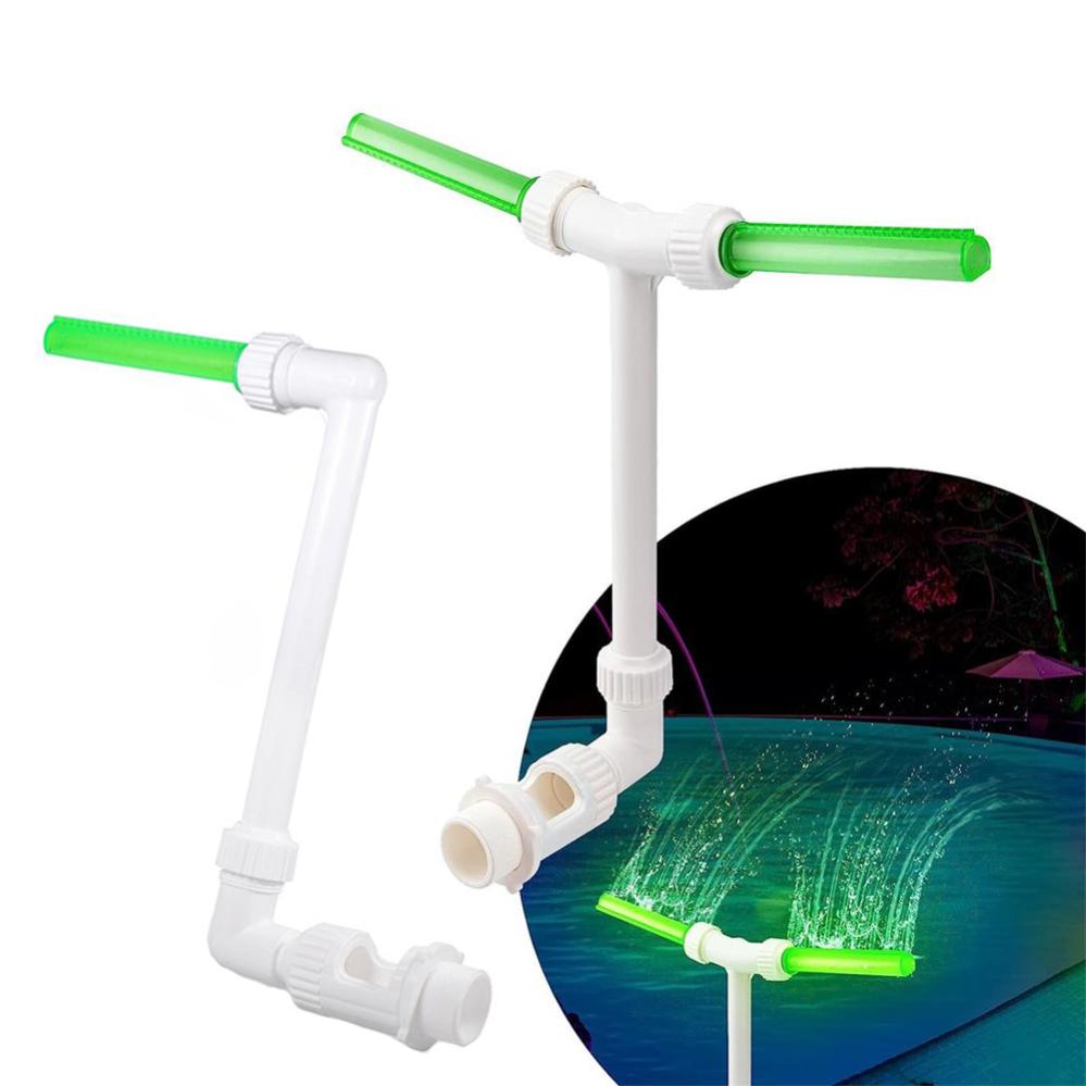 Fontana Cascata Per Piscina INOX 30cm Con LED - Flusso Acqua Decorativo E Rilassante | Con Illuminazione - Foto 5