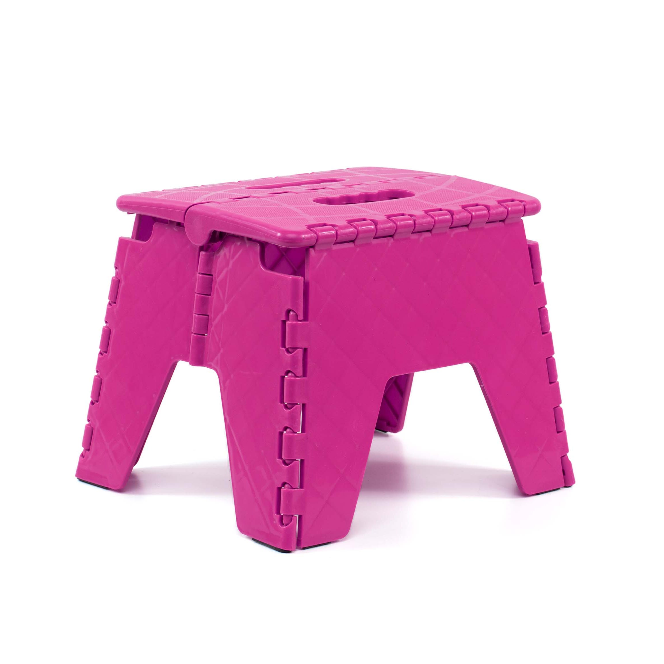 Delxo Taburete plegable de 9 pulgadas en rosa, 1 paquete de taburete  plegable de alta calidad para niños, taburete plegable portátil de  plástico