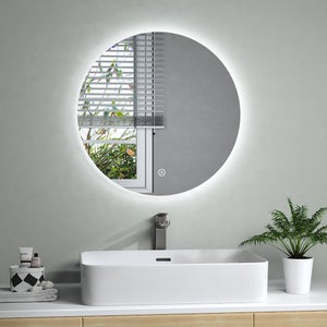 Miroir Salle de bain éclairée Londres Ø60Cm Blanc Froid Sensor
