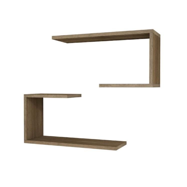 Set 5 Mensole in Truciolare 'Amica' 80 x 20 x 1,8 Ciliegio