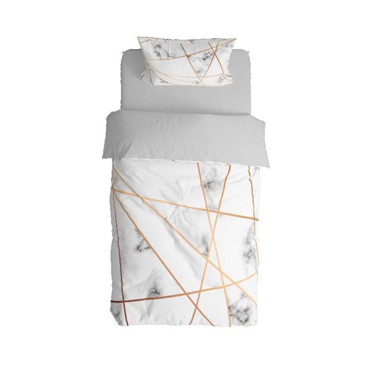 Housse De Couette Enfant Reversible - 90x190 Cm + 1 Taie - Microfibre Douce, Motif Raton Laveur & Roses - 6
