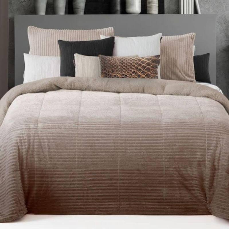 Manterol edredón comforter new lines degradado beige de 135 cm