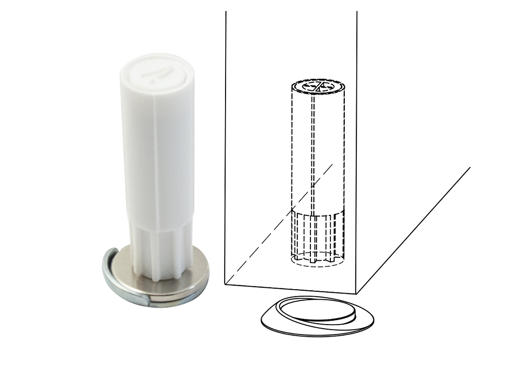 2x Fermaporta Magnetico, Blocca Porta a Calamita, Acciaio Inossidabile,  Fissaggio a Pavimento & Muro, argento