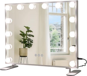 Dripex Miroir Mural avec Éclairage LED, Miroir Anti-Buée de Salle de Bain,  Miroir Lumineux à
