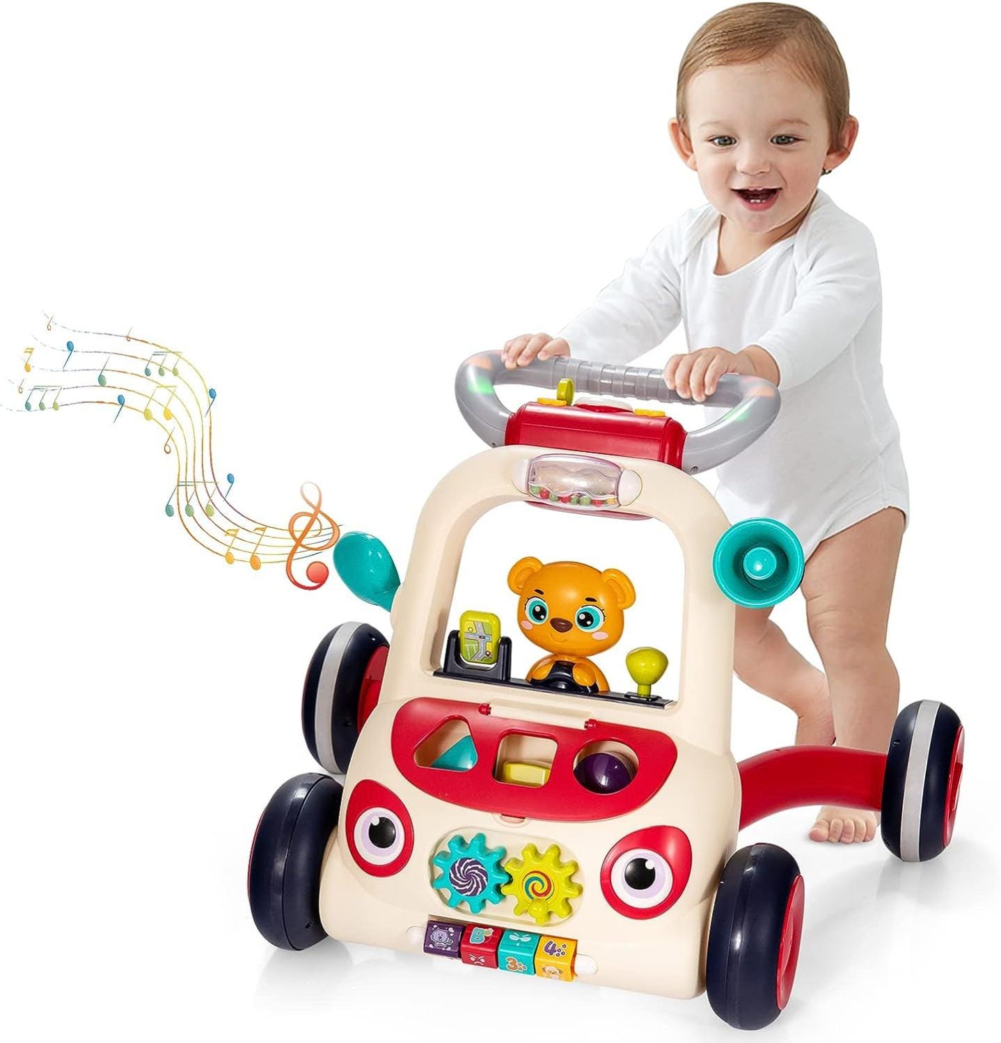 Trotteur pour B b 2 en 1 Evolutif Trotteur Parlant Educatif