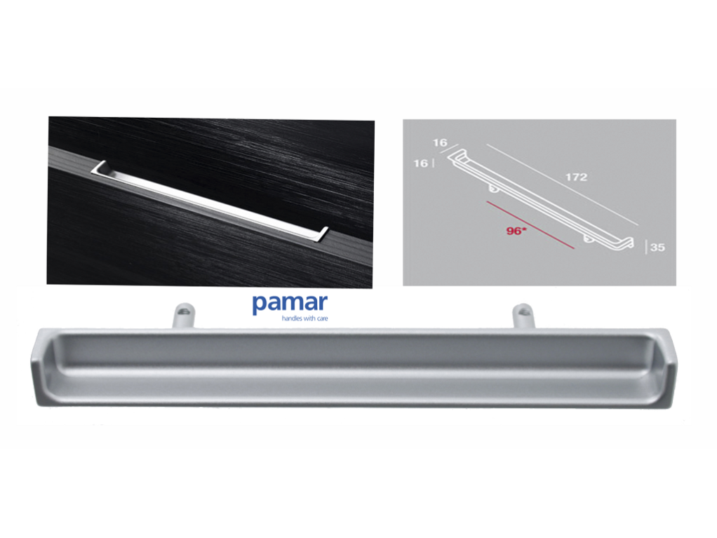 Maniglia Incasso Brio Mini 02988 Giesse Per Finestra Scorrevole