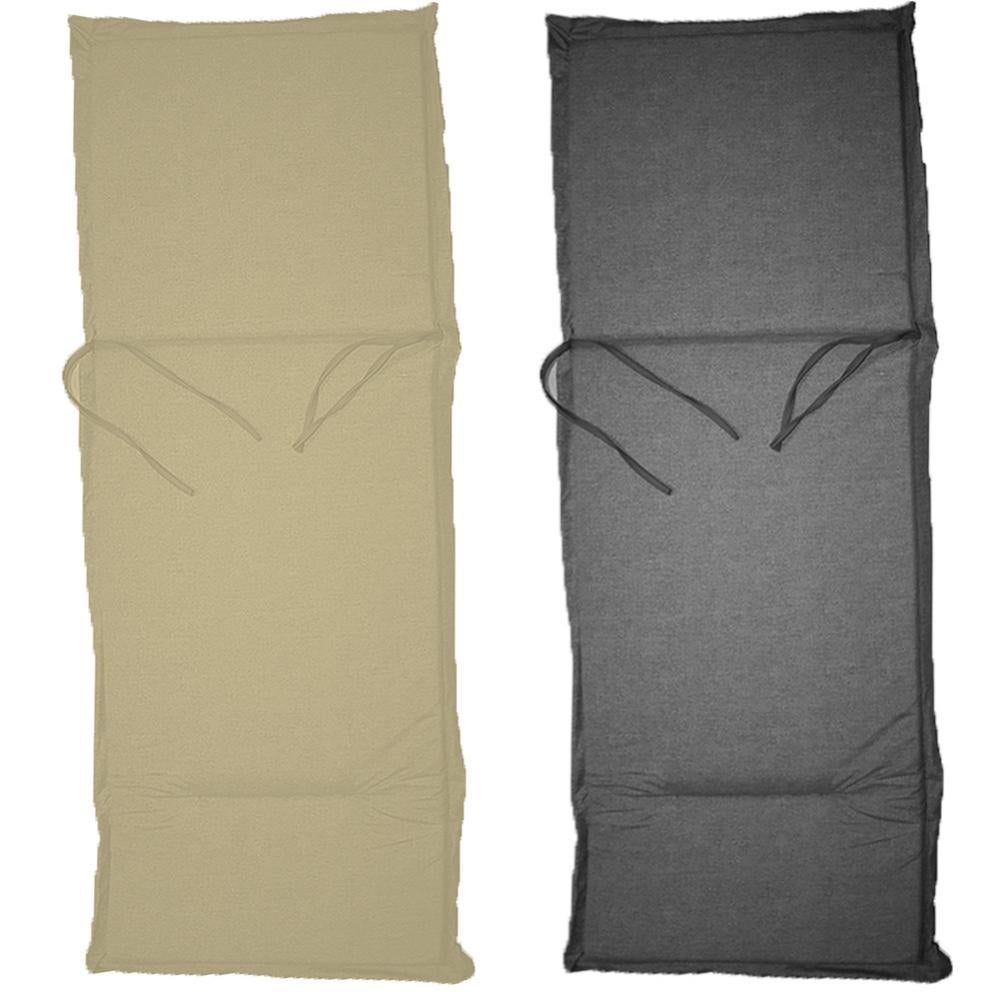 Cuscino Imbottito Per Lettino Prendisole - Fodera 100% Cotone Antracite, Imbottitura Poliuretano, Totalmente Sfoderabile - Foto 4