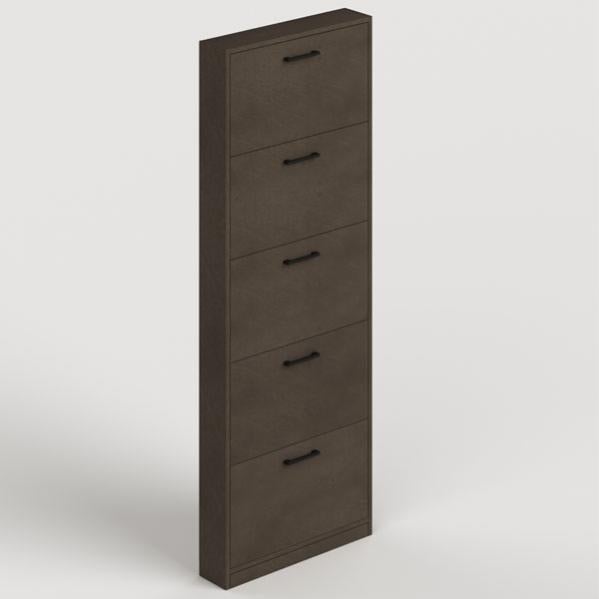 Scarpiera Salvaspazio Slim In Metallo - 4 Ripiani Per 12 Paia Di Scarpe - 60x25x72 Cm - Regolabile E Facile Da Montare - Colore Nero - 4