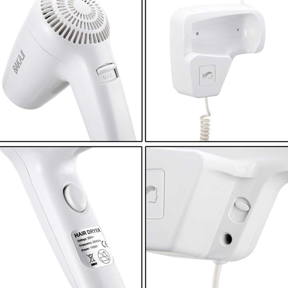 Asciugacapelli Da Parete Design Elegante Phon Per Hotel - Foto 11