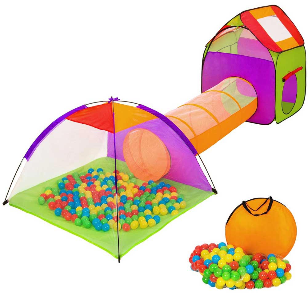 Tenda Gioco Parco Giochi con Tunnel Giocattolo Bambini Pop-Up Pieghevo