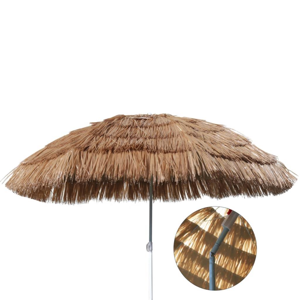 Parasol de plage hawaï 160 cm beige 02_0007996 Leroy Merlin