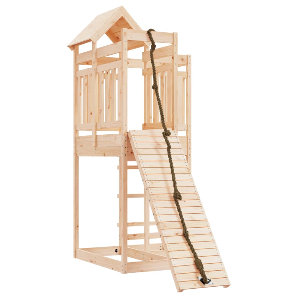 Maisonnette De Jeu Avec Mur D Escalade X X Cm Bois Massif De Pin Leroy