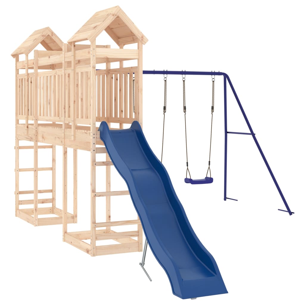 Aire de jeux d'ext?�rieur balan?�oires toboggan portiques robuste jeux jardin 461 x 320 x 238 cm 