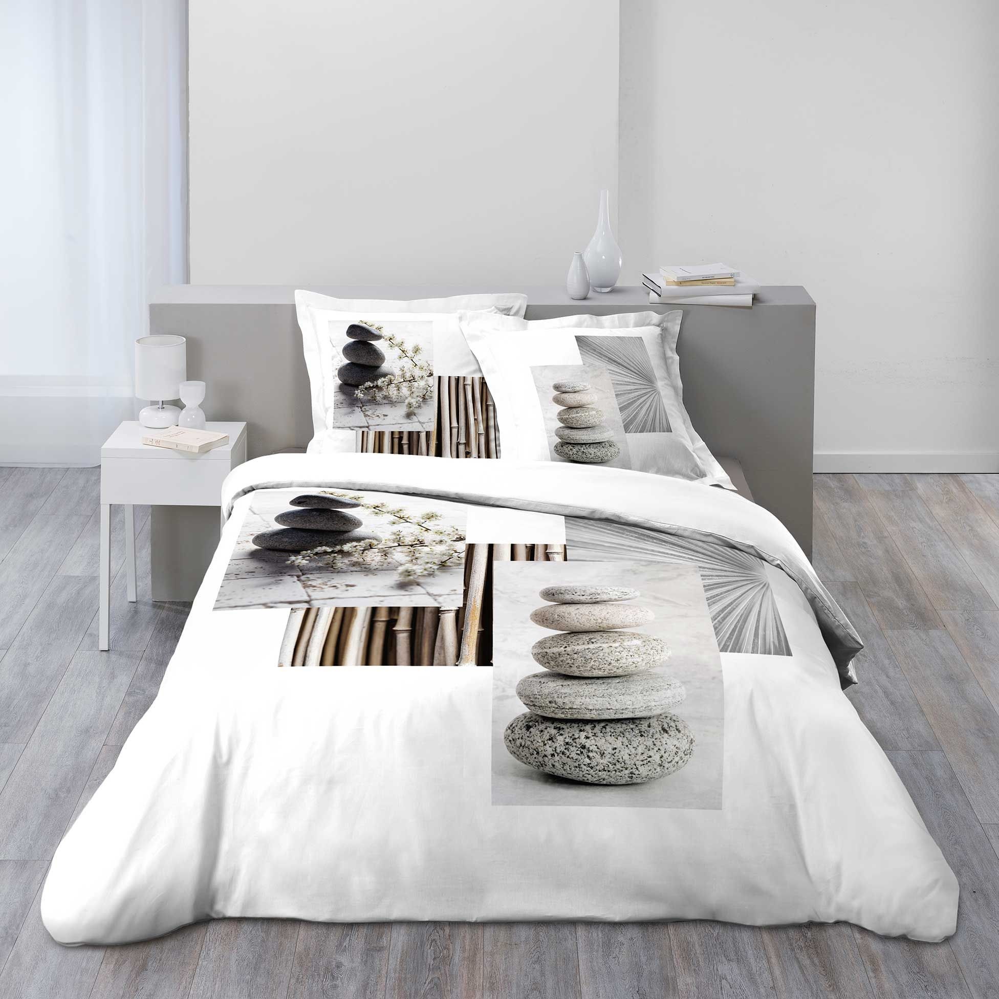 Parure housse de couette 240 x 220 cm simply zen | Leroy Merlin