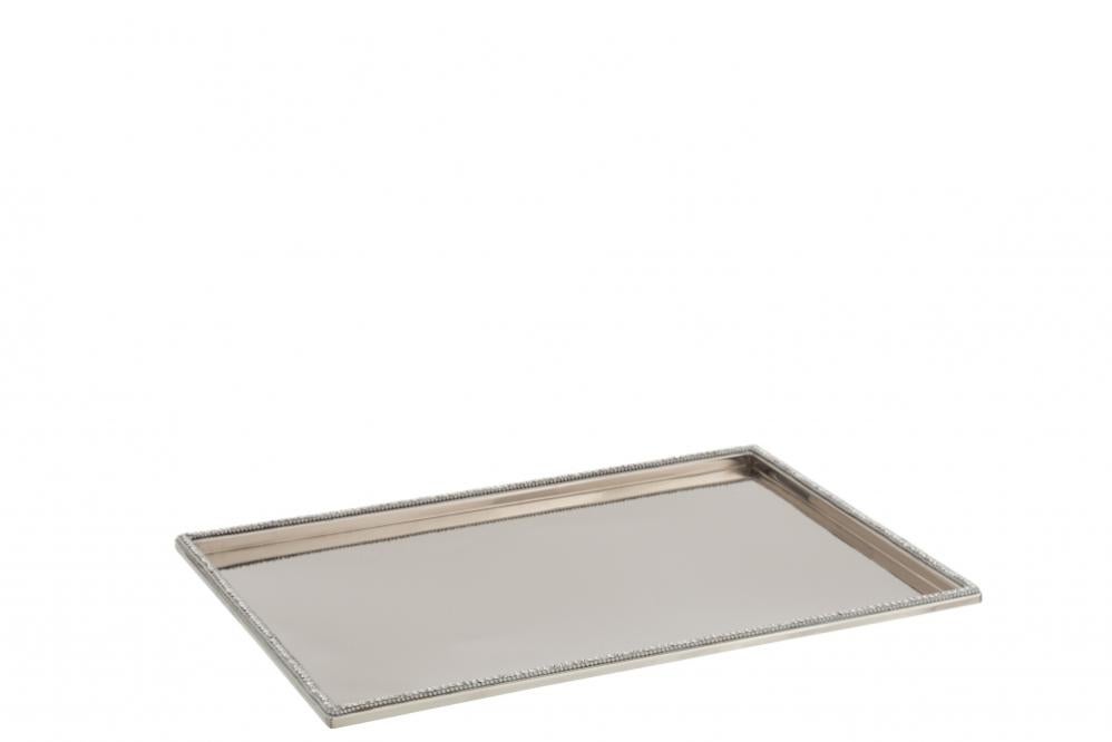 Plateau miroir décoratif avec barres latérales plateau miroir pour