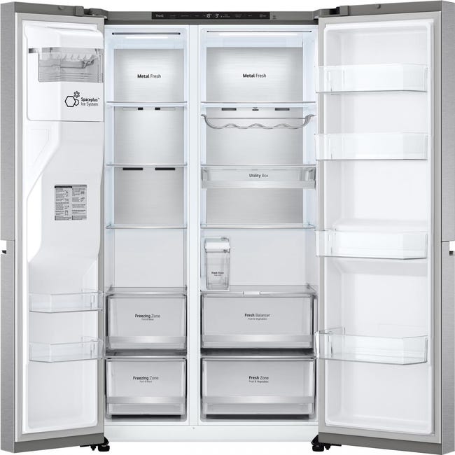 LG GSLV91MBAC.AMBQEUR frigo américain Pose libre 635 L C Acier